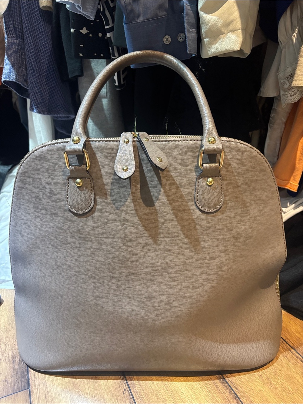 76. Classic Italian Leather Handbag {$250}